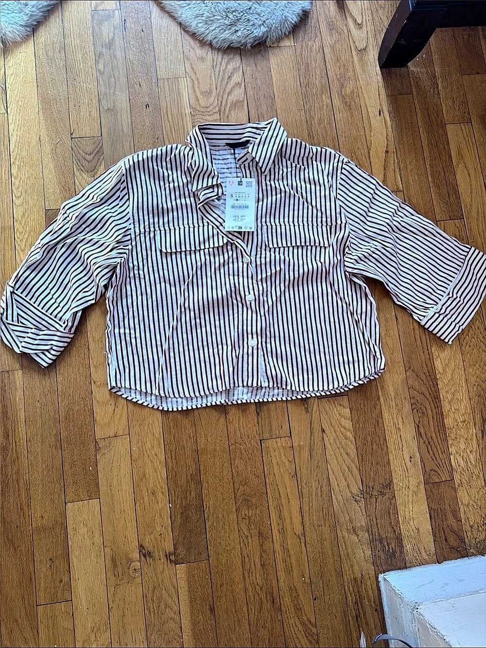 Zara Striped Button Down Shirt